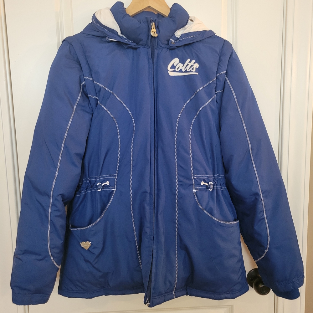 Reebok Blue Puffer Jacket with Colts Logo
